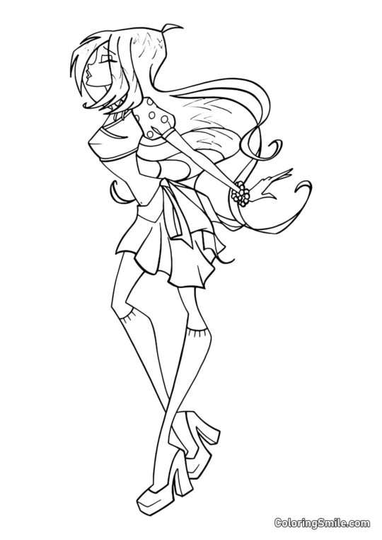 Поцілунок Флори - Розмальовка