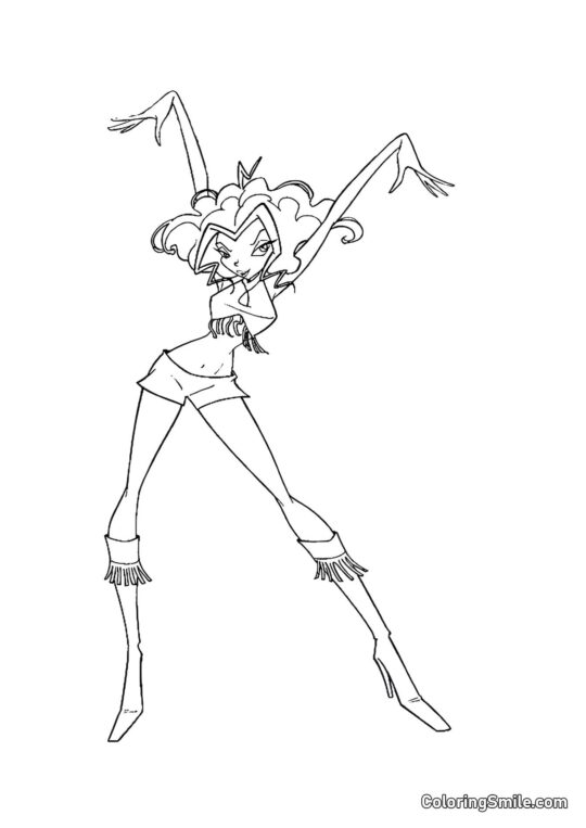 Відьма Трикс Штормі - Розмальовка