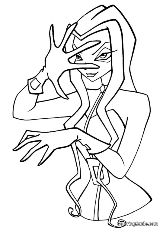 Відьма Дарсі - Розмальовка