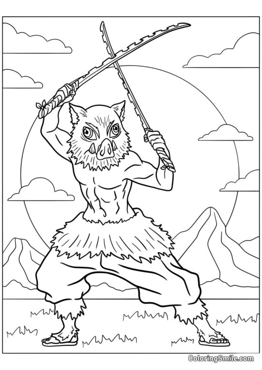 Вбивця демонів Іноске Хашибіра - Розмальовка