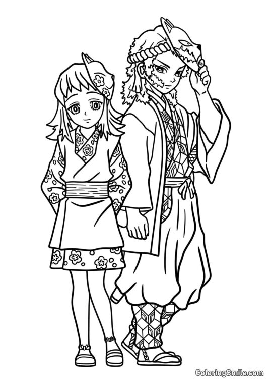 Макомо та Сабіто - Розмальовка