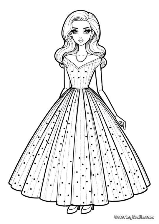 Модна лялька Модна лялька - Розмальовка