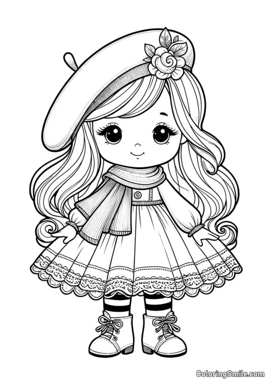 Французька лялька Французька лялька - Розмальовка