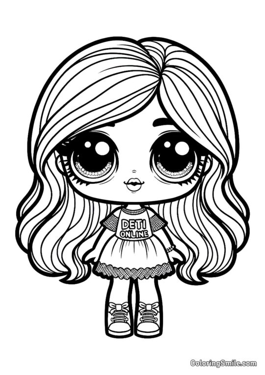 Лялька в стилі LOL OMG Лялька в стилі LOL OMG - Розмальовка