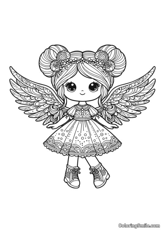 Лялька з крилами Лялька з крилами - Розмальовка
