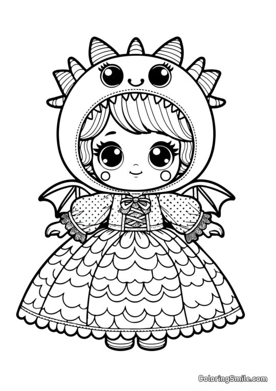 Лялька-дракон Лялька-дракон - Розмальовка