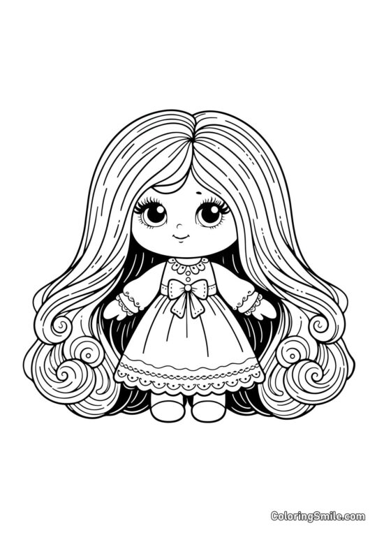 Модна лялька для малюків Модна лялька для малюків - Розмальовка