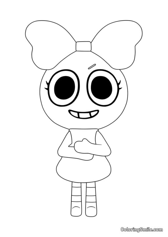 Поппі з Дендового Світу - Розмальовка