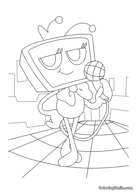 Ві з мікрофоном - Розмальовка