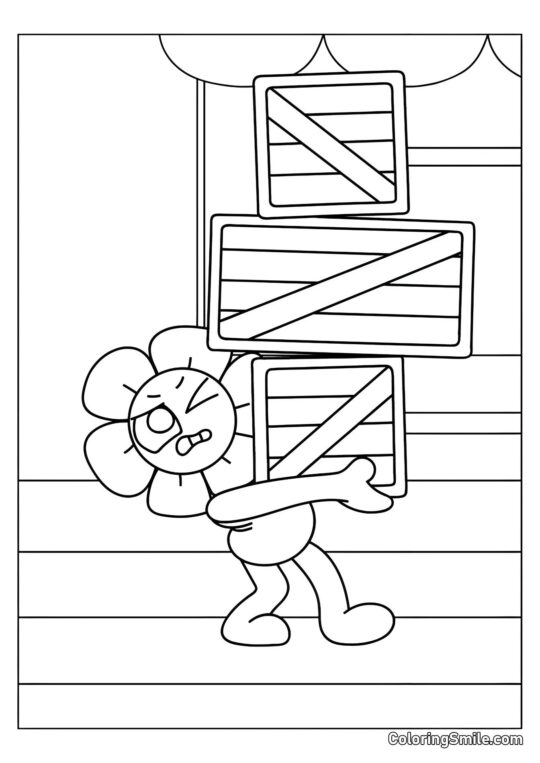 Денді з Роблокс - Розмальовка