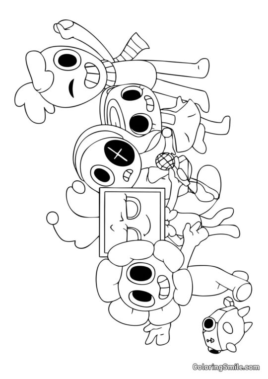 Персонажі з Дендового Світу - Розмальовка