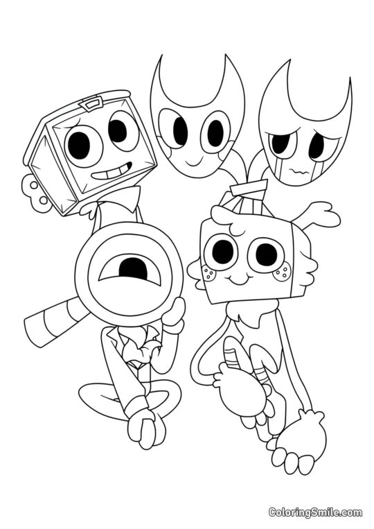 Роджер, Боксен, Губ і Раззл і Даззл - Розмальовка