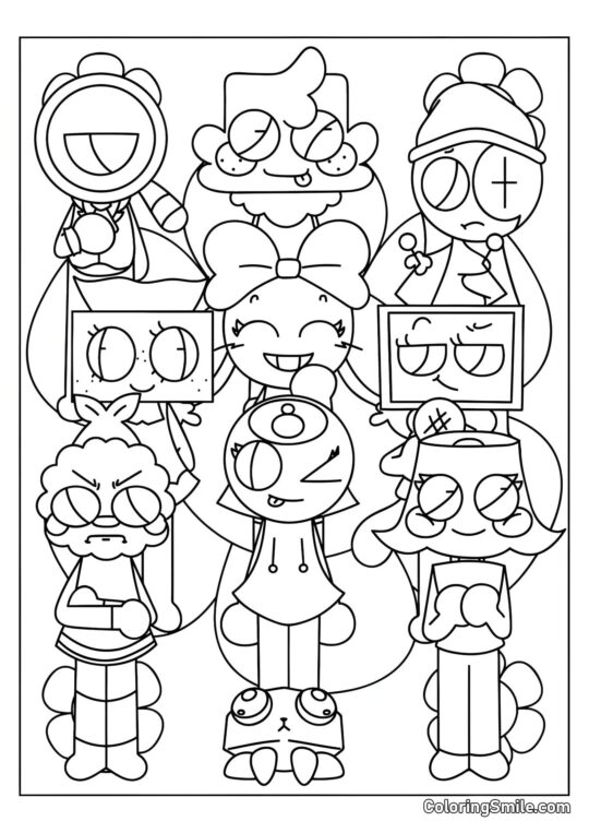 Туні з Дендового Світу - Розмальовка