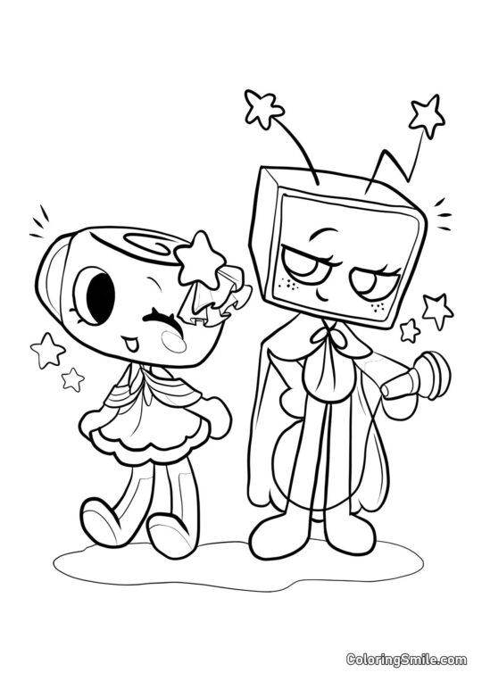 Шеллі і Ві з Дендового Світу - Розмальовка