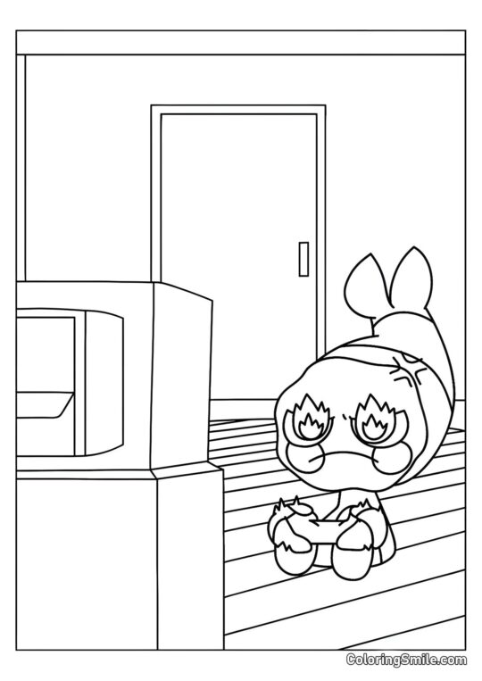 Шримпо, що грає в відеоігри - Розмальовка