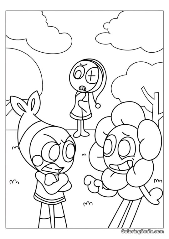 Шримпо, Денді і Астрон - Розмальовка