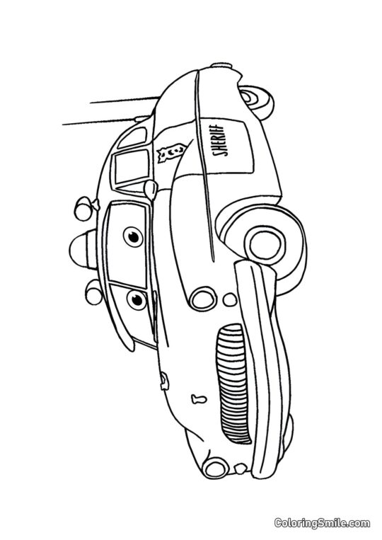 Поліцейський автомобіль Поліцейський автомобіль - Розмальовка
