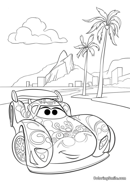 Карла Велосо на пляжі Карла Велосо на пляжі - Розмальовка