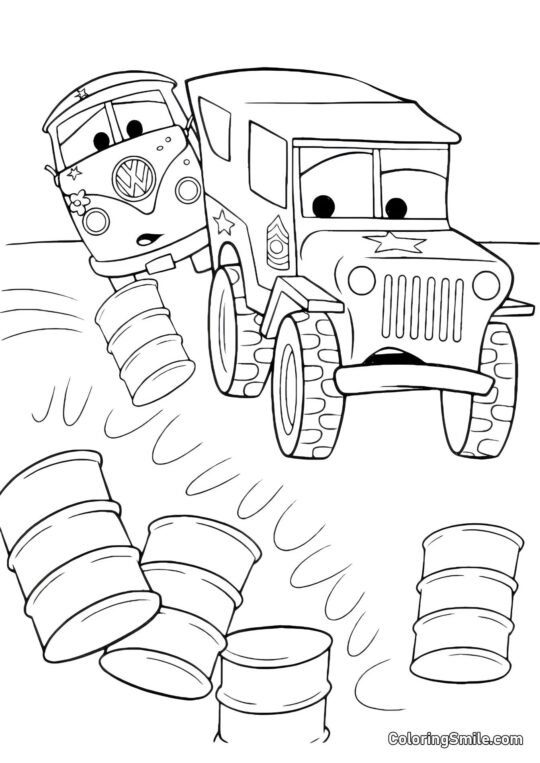 Автомобілі на смітнику Автомобілі на смітнику - Розмальовка