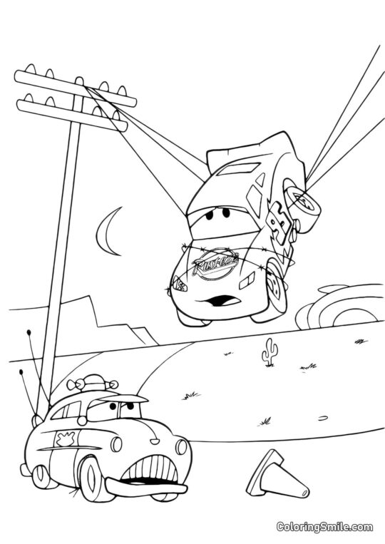 МакКвін, що висить на стовпах МакКвін, що висить на стовпах - Розмальовка