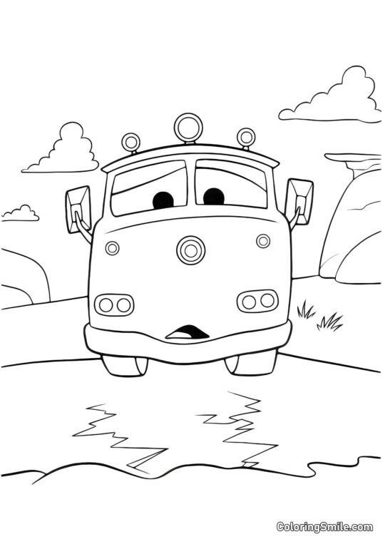 Шланг (червоний) у смутку Шланг (червоний) у смутку - Розмальовка