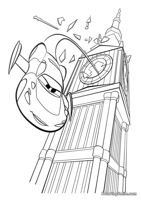 Автомобілі в польоті Автомобілі в польоті - Розмальовка