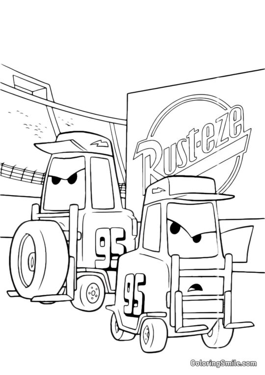 Злі автомобілі Злі автомобілі - Розмальовка