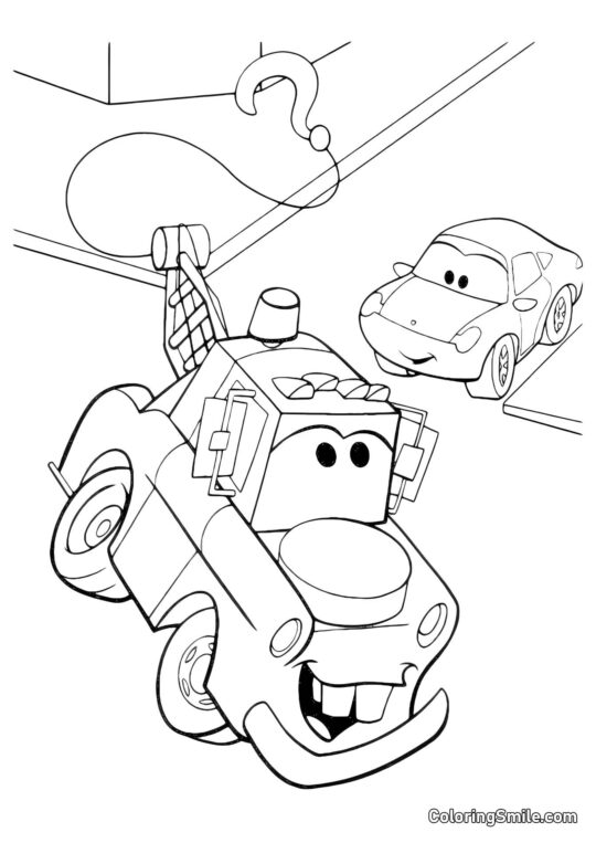 Автомобіль з гаком Автомобіль з гаком - Розмальовка