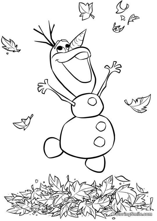 Щасливий сніговик Олаф Щасливий сніговик Олаф - Розмальовка