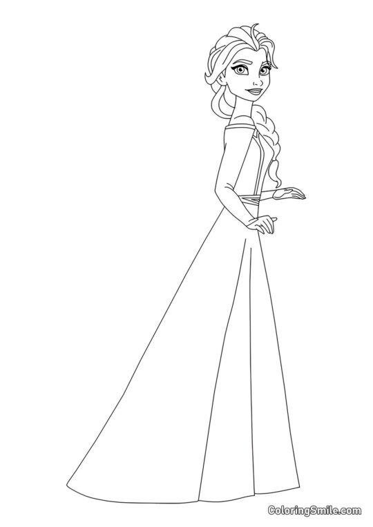 Ельза в повний зріст Ельза в повний зріст - Розмальовка