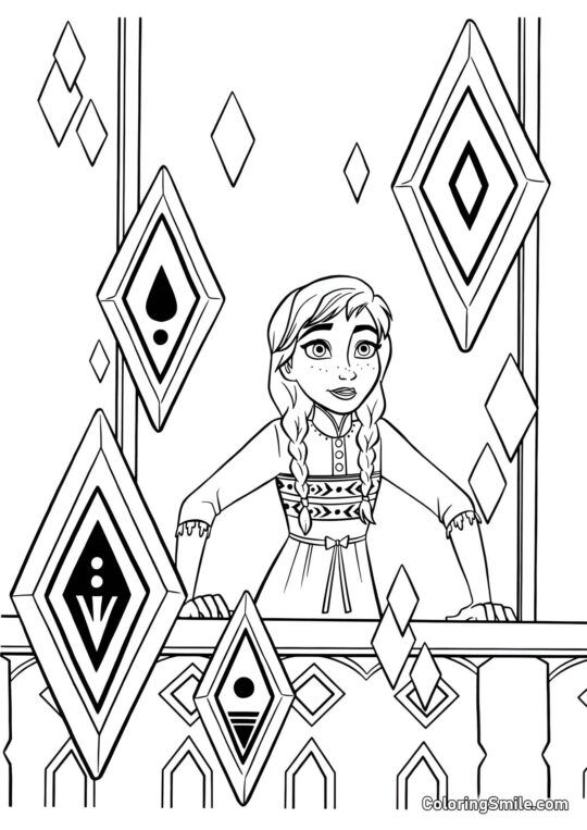 Анна та елементальні кристали Анна та елементальні кристали - Розмальовка