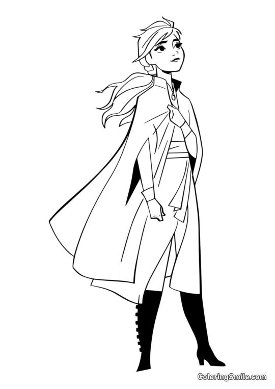 Анна з “Замороженого серця 2” Анна з “Замороженого серця 2” - Розмальовка