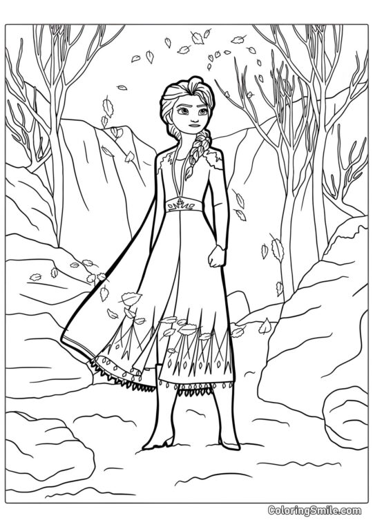 Ельза в каньйоні Ельза в каньйоні - Розмальовка