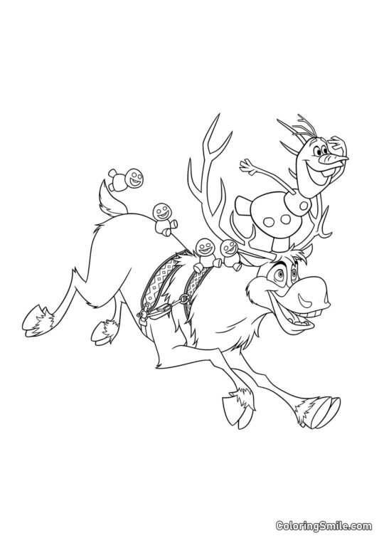 Олаф їде на Свені Олаф їде на Свені - Розмальовка